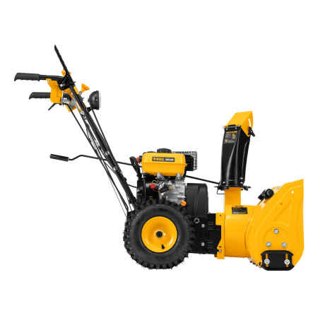 Гибридная снегоуборочная машина с функц. подметания SWB-800, 212 сс, руч. старт, 2 насадки Denzel