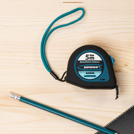 Рулетка "Ergonomisch",5 м x 19 мм,магнитный обрезиненный зацеп Gross цена