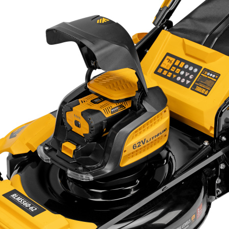 Газонокосилка аккумуляторная бесщет., RLMS560-62, привод, 560 мм, Li-ion, 62В Denzel цена