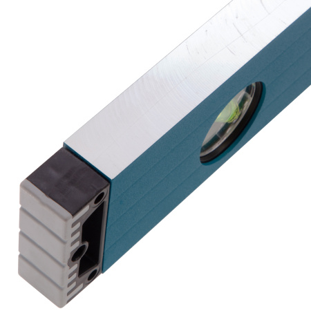 Уровень алюминиевый, 1000 мм, усиленный с ударопрочными заглушками, рукоятки, 3 глазка Gross цена