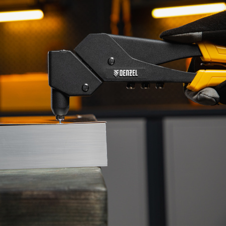 Заклепочник ручной, 285 мм, поворотный, 0-360, заклепки 2,4-3,2-4,0-4,8 мм Denzel цена