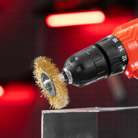 Набор щеток для дрели, 5 шт, 5 плоских 25-38-50-63-75 мм, со шпильками, металлические Matrix