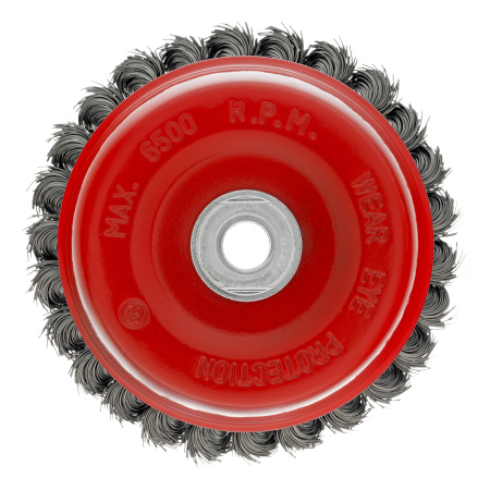 Щетка для УШМ, 125 мм, М14, "чашка", крученая проволока 0.5 мм Matrix