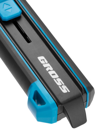 Нож-скребок выдвижной, 19мм, сменное лезвие, SK2, 5 запас. лезвий, алюмин. корпус GROSS