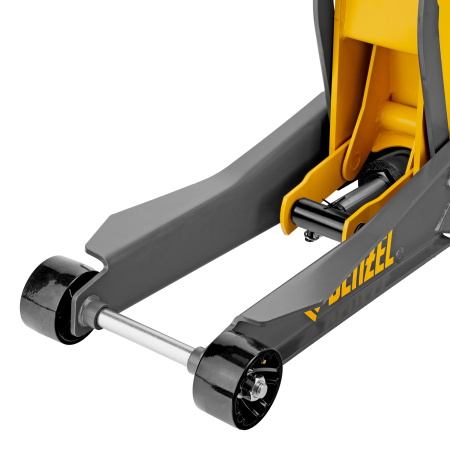 Домкрат гидравлический подкатной, 2/3 т, 98-770 мм, быстрый подъем, низ. подхват, проф, SUV Denzel цена