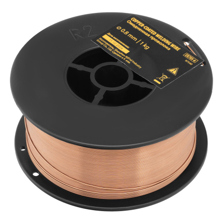 Омедненная проволока ER70S-6, диам. 0,8 мм, 1 кг, диам. катушки D100 Denzel