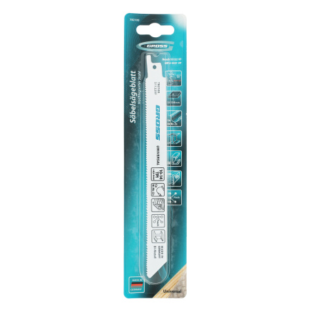 Полотна универсальные для сабельной пилы 4431VP - S1122VF, 180 x 1.8-2.5 мм, 2 шт. Gross