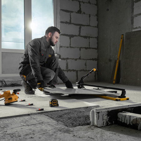 Плиткорез рельсовый 800х16мм, каретка на подш., стальная станина, усил. рукоятка-пенал Denzel цена