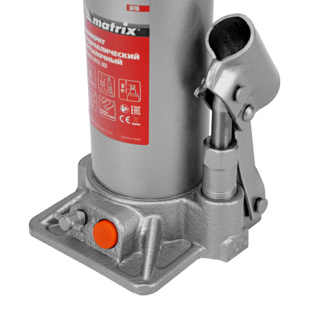 Домкрат гидравлический бутылочный, 6 т, h подъема 216-413 мм Matrix цена