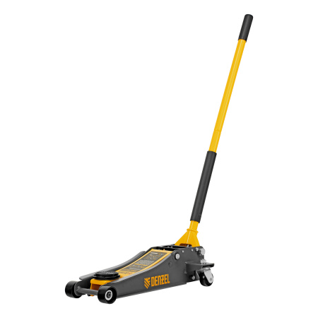 Домкрат гидравлический подкатной, 2,5 т, 85-430 мм, быстрый подъем, низкий подхват, проф. Denzel цена