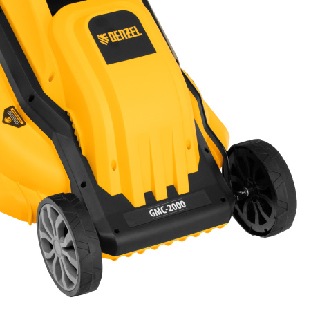 Газонокосилка электрическая GMC-2000, шир. 44см, 2000 Вт, 6 уров., травосб. 45 л Denzel цена