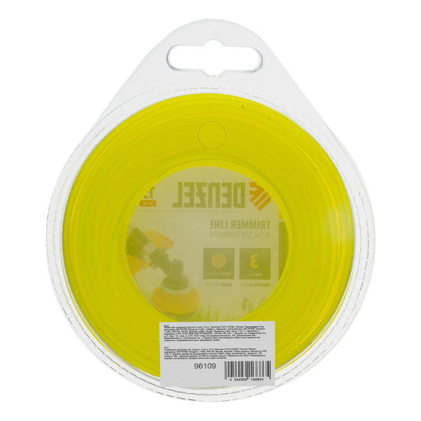Леска для триммера, круглая 3 мм х 15 м, блистер Flex cord Denzel цена