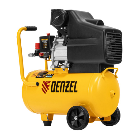 Компрессор воздушный DC1500/24, прямой привод, 1.5 кВт, 24 литра, 220 л/мин Denzel