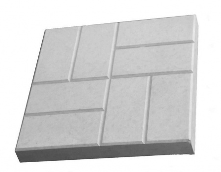 Тротуарная плитка 8 кирпичей 400х400х50 серая