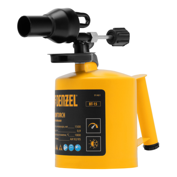 Паяльная лампа DENZEL, ВТ-15, 1.5 л цена
