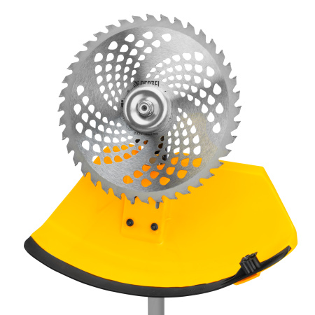 Триммер бензиновый DT-52E, 52 см3, неразъемная штанга, электростартер, состоит из 2 частей Denzel цена