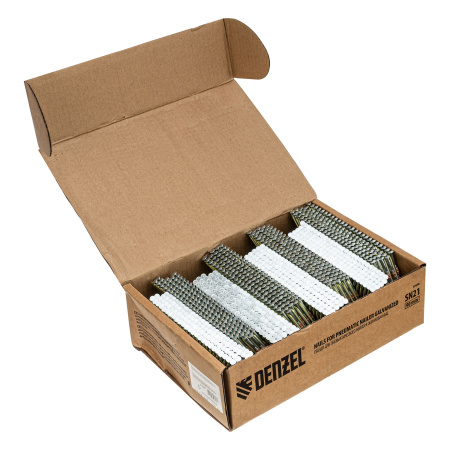 Гвозди для пнев. нейлера (оцинк.) длина - 90 мм, диам. - 3,05 мм, 2000 шт. Denzel цена