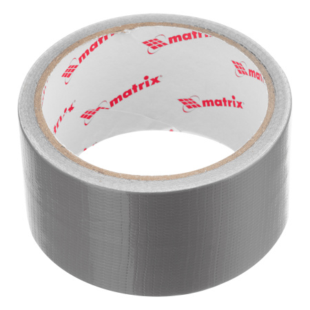 Лента клейкая армированная, влагостойкая, 48 мм х 10 м, серебристая Matrix цена
