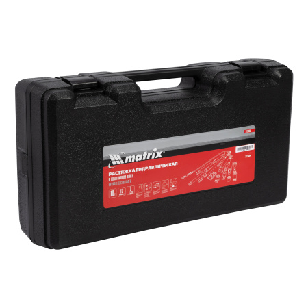 Растяжка гидравлическая, 10 т, набор из 17 предметов, 7 сменных насадок, в пластиковом кейсе Matrix цена