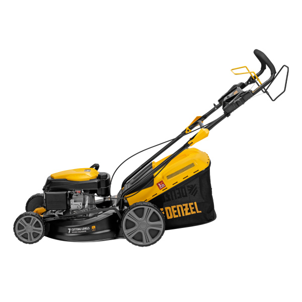 Газонокосилка бензиновая GLD-460SP, 146 куб.см, ширина 46 см, привод 7 уровней, травосборник 50 л Denzel цена