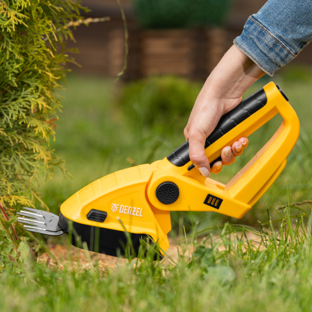 Ножницы-кусторез аккумуляторные GS-7, Li-Ion, 7,2 В Denzel цена