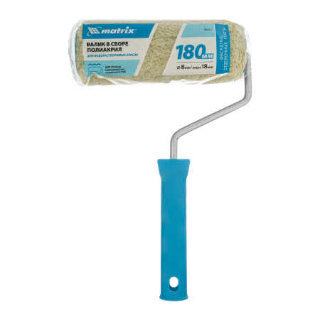 Валик для Фасадных работ синтетический, 180 мм, ворс 18 мм, D 48 мм, D ручки 8 мм, полиакрил Matrix цена