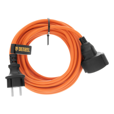 Удлинитель-шнур силовой Garden Series, б/з, ПВС, 10м, 1 розетка, 2 x 1,5 мм, Denzel цена