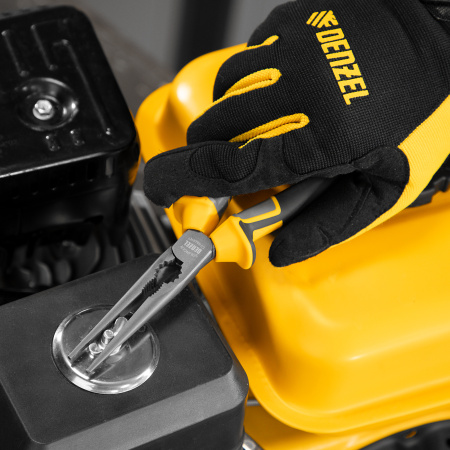 Длинногубцы прямые 205 мм, трехкомпонентные рукоятки Denzel