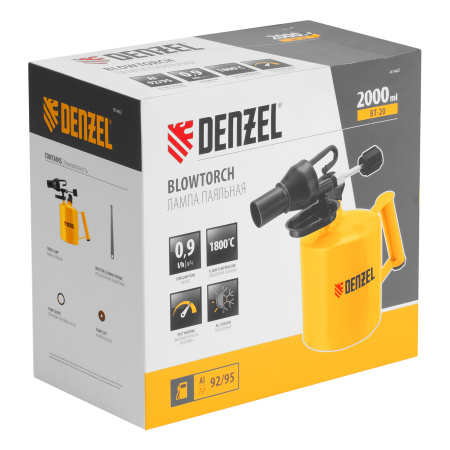 Паяльная лампа DENZEL, ВТ-20, 2 л цена