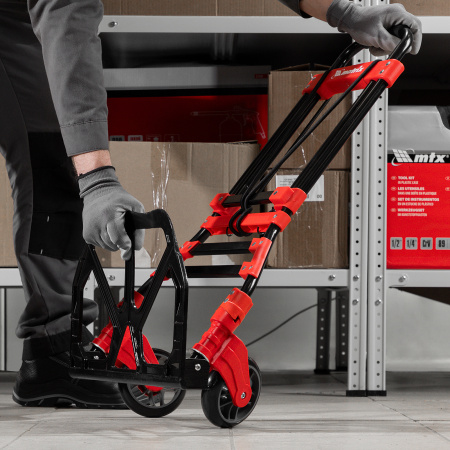 Тележка хозяйственная, складная, 2 колесная, грузоподъемность 80 кг Matrix цена