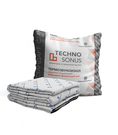 Мат звукоизоляционный ТермоЗвукоИзол Стандарт 14мм 15м.кв