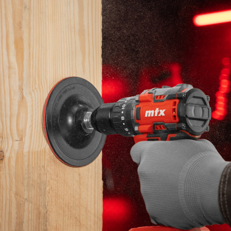 Круг абразивный на ворсовой подложке под "липучку", P 80, 115 мм, 10 шт Matrix