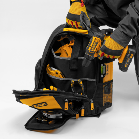 Рюкзак для инструмента, 365х190х430 мм, 3 отделения, 26 карманов Denzel цена