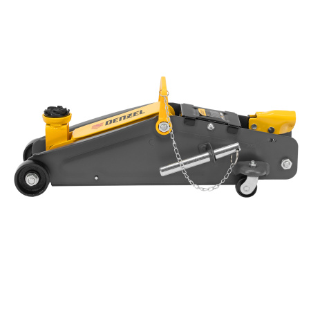 Домкрат гидравлический подкатной с фиксатором, 2,8 т, 135-385 мм Denzel цена