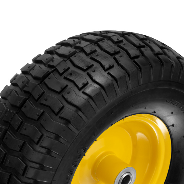 Колесо пневматическое 15/6.00-6, D 370 мм, подш. внут. диам. 16 мм, длина оси 100 мм Denzel цена