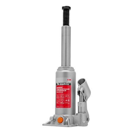 Домкрат гидравлический бутылочный, 3 т, h подъема 178-343 мм, в пластиковом кейсе Matrix цена