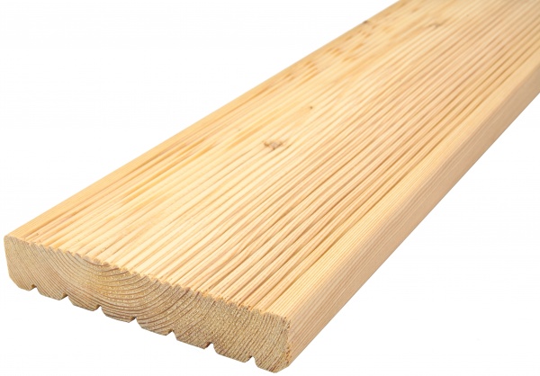 Доска террасная 28х142х2000 Лиственница (Вельвет) Сорт АБ 0.284м2