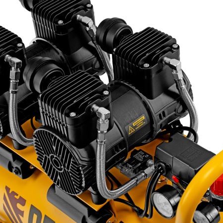 Компрессор безмасл. малошумный DLP -3000/50, 3 кВт, 2х1,5 кВт,50 л, 2850 об/мин,500 л/мин Denzel