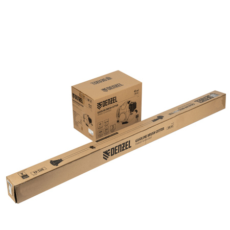 Триммер бензиновый DTS-43, 43 см3, неразъемная штанга, состоит из 2 частей Denzel цена