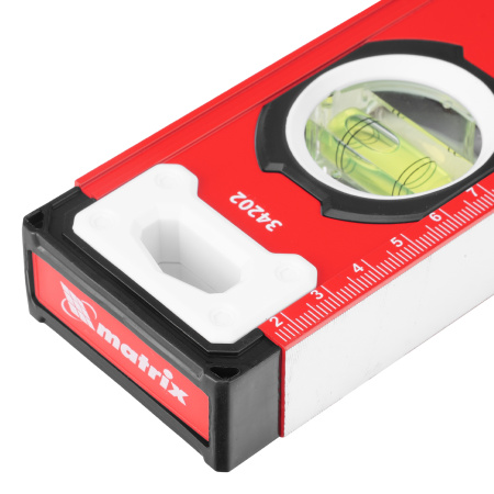 Уровень алюминиевый, фрезерованный, 3 глазка, рукоятки, 800 мм Matrix цена