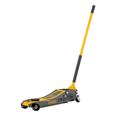 Домкрат гидравлический подкатной, 3,8 т, 110-580 мм, быстрый подъем, низкий подхват, проф. Denzel цена