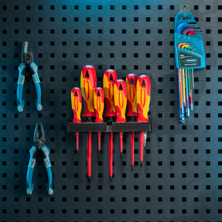 Набор отверток диэлектрических до 1000 В, 8 шт, тестер, CrMo, двухкомпонентные рукоятки Gross