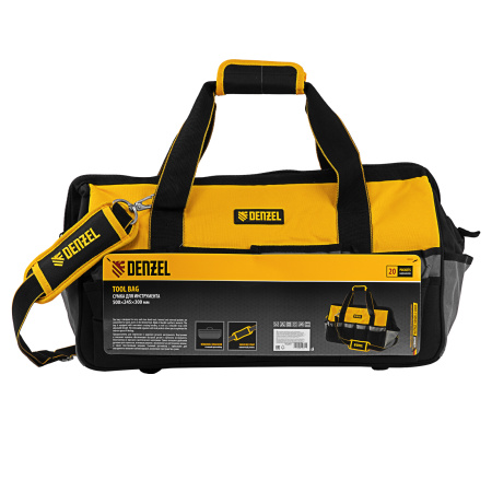 Сумка для инструмента, 500х245х300 мм, 20 карман.,съемный органайз. 10 карман.,наплеч. рем. Denzel цена