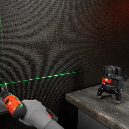 Лазерный уровень ML 06 Green, 30 м, 520 нм, аккумулятор Li 2800 мАч, резьба 5/8" Matrix цена