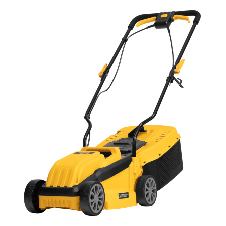 Газонокосилка электрическая GMC-1200, шир.,32см, 1200 Вт, 3 уров., травосб. 30 л Denzel цена