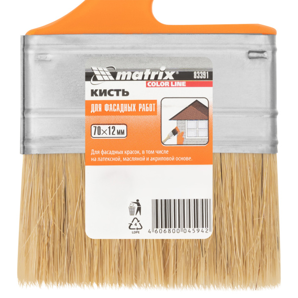 Кисть флейцевая "Фасад" Color Line  70 х 12 мм Matrix цена