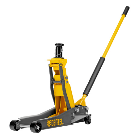 Домкрат гидравлический подкатной, 2/3 т, 98-770 мм, быстрый подъем, низ. подхват, проф, SUV Denzel цена