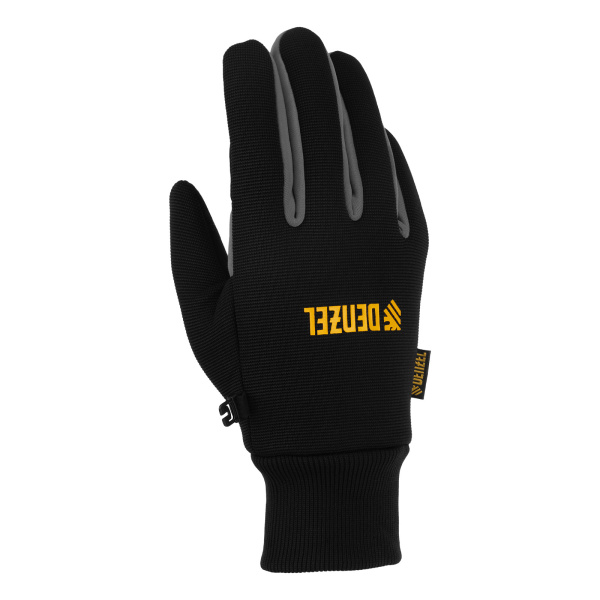 Перчатки универсальные, двойные, работа с сенсорным экраном, вязаная манжета, размер 10 Denzel