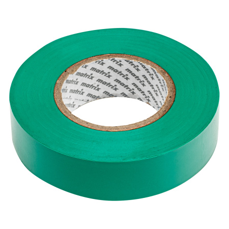 Изолента ПВХ, 19 мм х 20 м, зеленая, 150 мкм Matrix цена