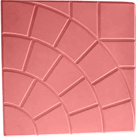 Тротуарная плитка Паутинка 350х350х50 красная
